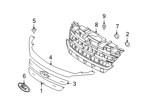 2012 Ford Fusion Reinforcement Diagram for AE5Z-8A284-AC