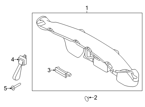 2013 Lincoln MKS Interior Trim - Trunk Lid Diagram