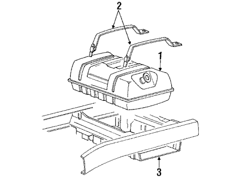 1989 Ford Bronco Fuel System Components Diagram