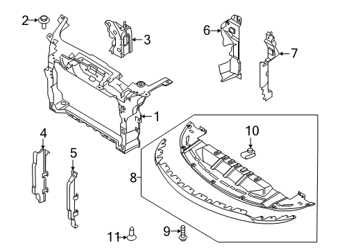 2018 Ford Police Interceptor Sedan Radiator Support Diagram