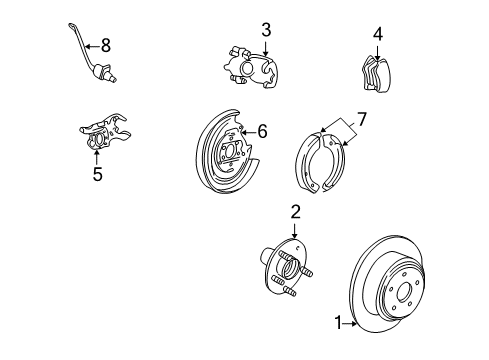 2006 Lincoln Navigator Brake Components, Brakes Diagram 3 - Thumbnail