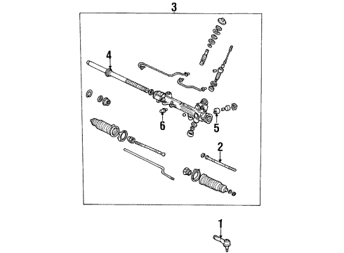 2000 Mercury Mountaineer P/S Pump & Hoses, Steering Gear & Linkage Diagram 3 - Thumbnail