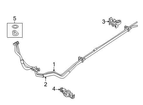 2014 Ford Explorer Rear A/C Lines Diagram