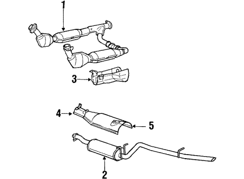 2002 Lincoln Navigator Muffler And Pipe Assy - Rear Diagram for XL1Z-5230-CA