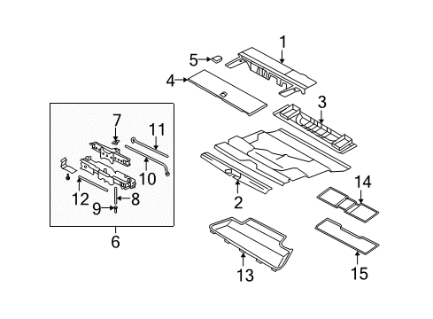 2004 Lincoln Navigator Interior Trim - Rear Body Diagram