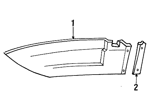 1994 Ford Bronco Visor Assembly Sun Diagram for F4TZ1504104AAK