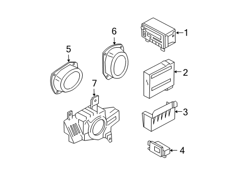 2006 Ford Expedition Speaker Assembly Diagram for 6L1Z-18808-DA