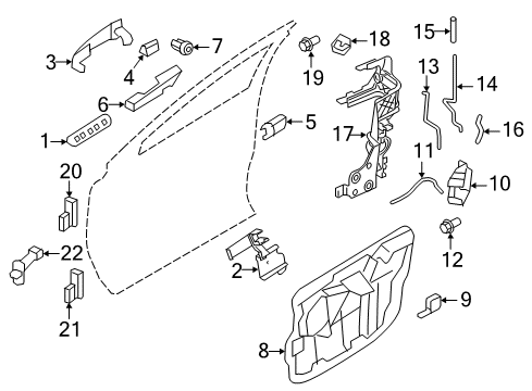 2008 Lincoln MKX Keyless Entry Components Diagram