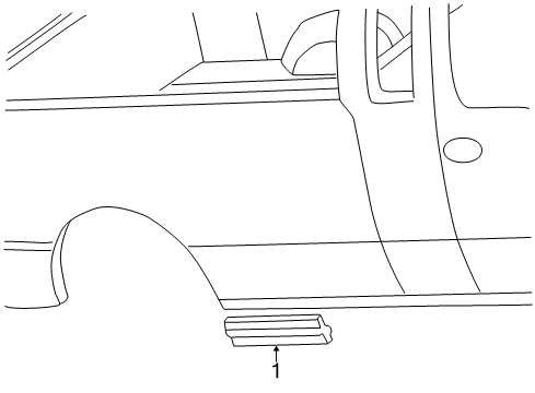 1997 Ford F-250 Moulding Assembly - Rear Diagram for F65Z-1829315-APTM