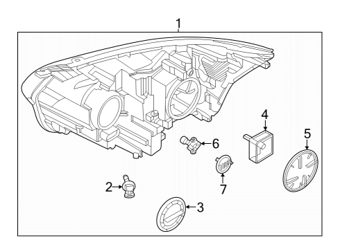 2023 Ford E-Transit Bulbs Diagram 2 - Thumbnail