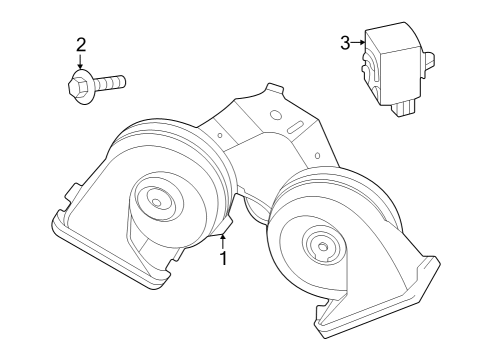 2023 Ford F-150 Lightning Horn Diagram