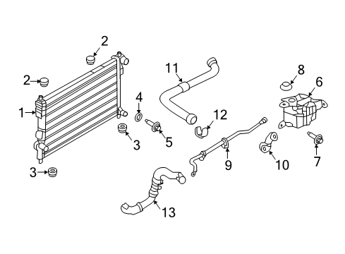 2019 Ford Explorer Radiator & Components Diagram