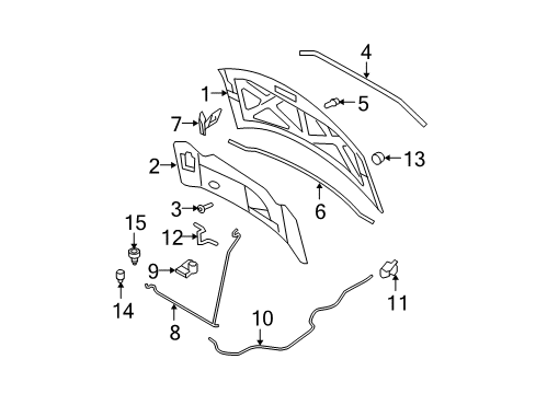 2007 Ford Edge Pad Diagram for 7T4Z-16740-A