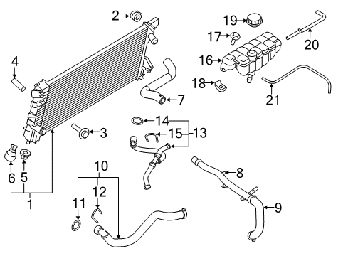 2016 Ford F-150 Radiator & Components Diagram 1 - Thumbnail