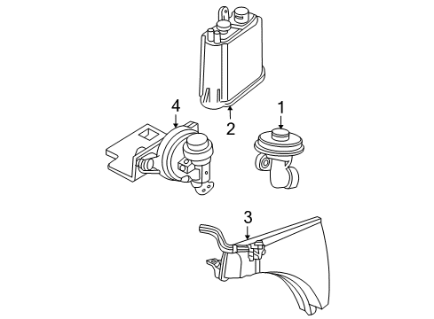 2003 Ford F-150 Tube - EGR Valve To Diagram for XL3Z-9D477-CA