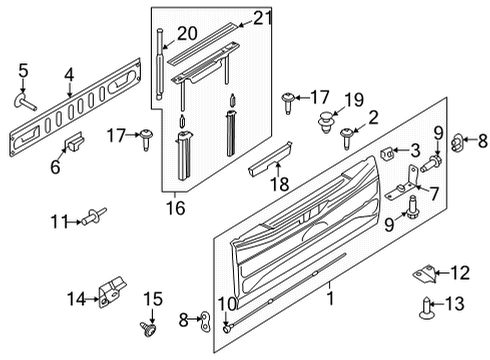 2023 Ford F-150 TAILGATE ASY Diagram for ML3Z-9940700-L