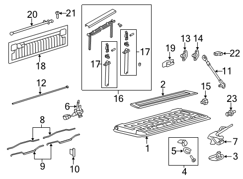 2012 Ford F-250 Super Duty Tail Gate, Body Diagram 2 - Thumbnail