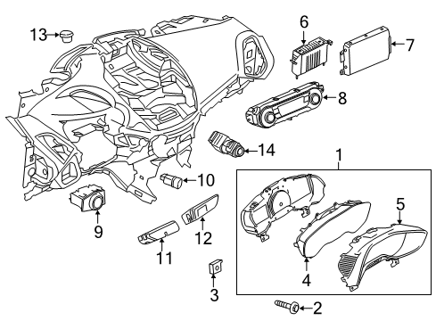 2013 Ford C-Max Instruments & Gauges Diagram 1 - Thumbnail