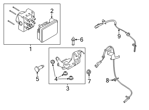 2014 Ford Fusion ABS Components Diagram