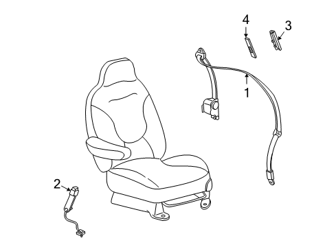 2007 Ford Freestar Seat Belt Diagram 4 - Thumbnail