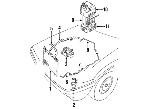 1994 Mercury Capri COMPR AND CLUTCH ASY Diagram for F4JY19703A