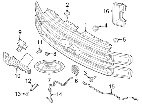 2023 Ford F-350 Super Duty Parking Aid Diagram 2 - Thumbnail