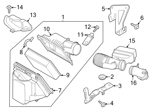 2023 Ford F-350 Super Duty Air Intake Diagram