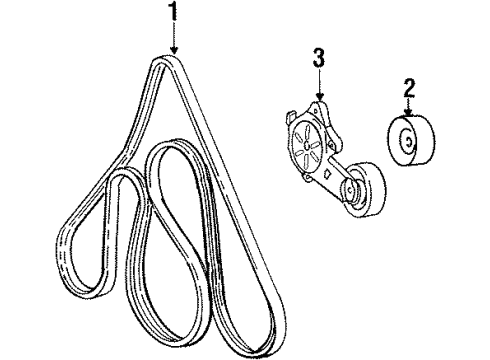 2002 Mercury Grand Marquis Belts & Pulleys Diagram