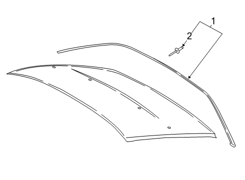 2018 Lincoln Continental Exterior Trim - Roof Diagram