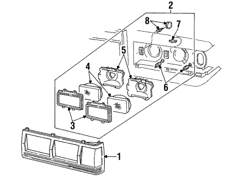 1986 Lincoln Continental Headlamps Diagram