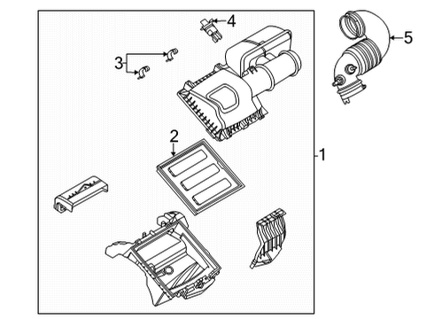 2022 Ford E-350 Super Duty Air Inlet Diagram