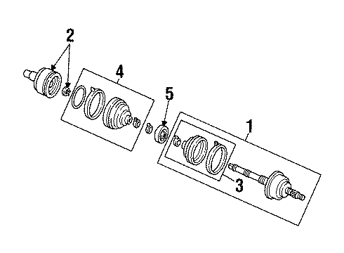 1999 Mercury Tracer Joint Diagram for F7CZ-3B436-AA