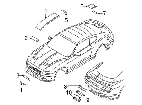 2023 Ford Mustang Stripe Tape Diagram 2 - Thumbnail