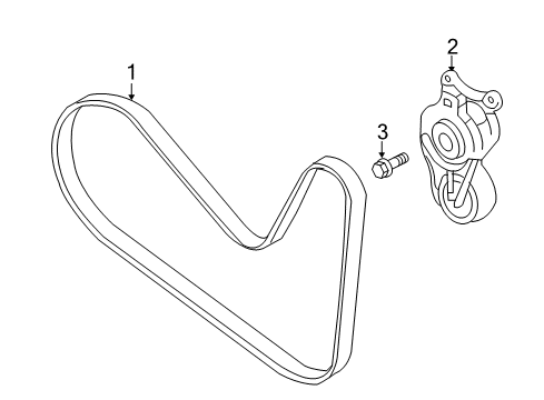 2013 Lincoln MKS Belts & Pulleys Diagram