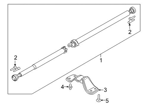 2015 Lincoln MKC Drive Shaft - Rear Diagram