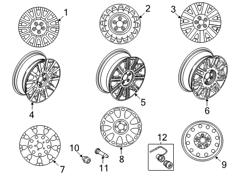 2009 Lincoln Town Car Wheels Diagram