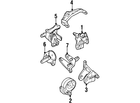 2001 Mercury Cougar Engine & Trans Mounting Diagram