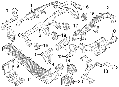 2023 Ford F-350 Super Duty Ducts Diagram