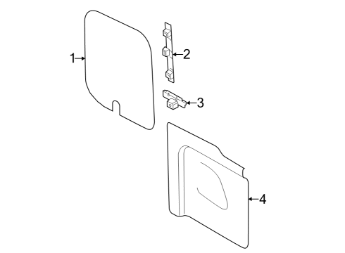 2022 Ford E-Transit Interior Trim - Back Door Diagram 3 - Thumbnail