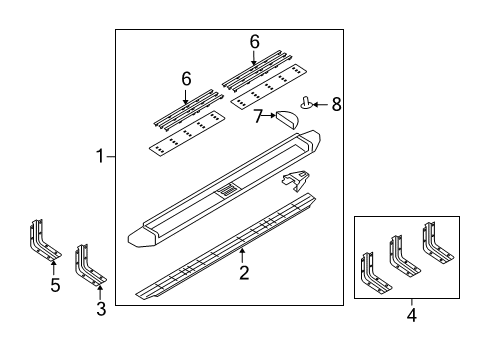 2009 Ford F-250 Super Duty Step Assembly Diagram for 8C3Z-16450-AB