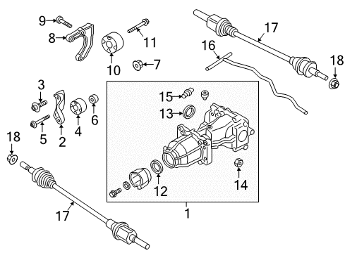 2017 Lincoln Continental Axle Components - Rear Diagram