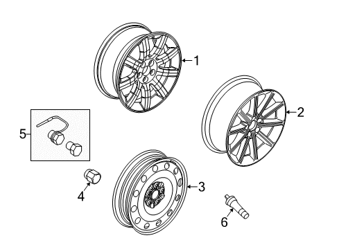 2019 Ford Flex Wheels Diagram 3 - Thumbnail