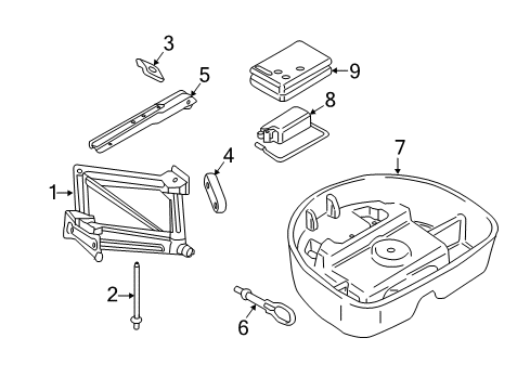 2015 Ford Edge Jack & Components Diagram