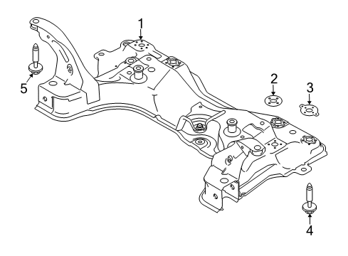 2011 Ford Transit Connect Suspension Mounting - Front Diagram