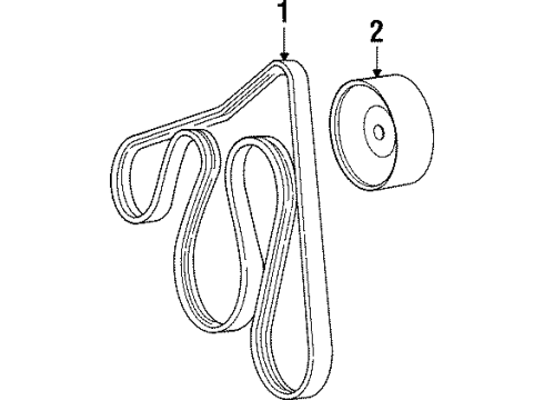 1998 Lincoln Mark VIII Belts & Pulleys, Cooling Diagram