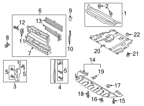 2013 Ford Fusion Splash Shields Diagram