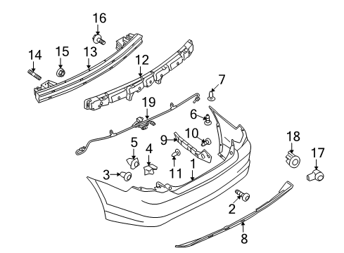 2012 Ford Fusion Rear Bumper Diagram