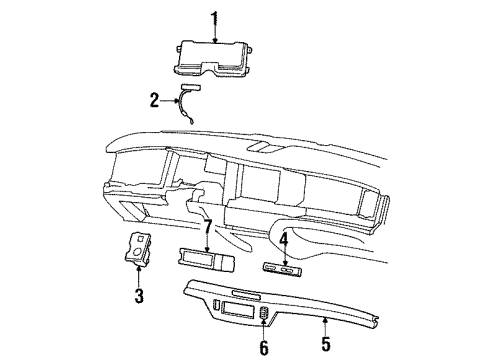 1995 Lincoln Town Car Cluster Assembly - Instrument Eic Diagram for F5VY-10849-B