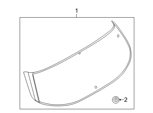 2013 Ford Escape Glass - Back Window Diagram for CJ5Z-7842006-A