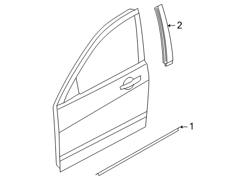 2010 Ford Focus Weatherstrip - Door Belt Diagram for 8S4Z-6321452-A